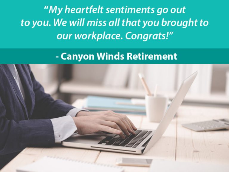 68 Retirement Wishes For A Boss - Canyon Winds Retirement