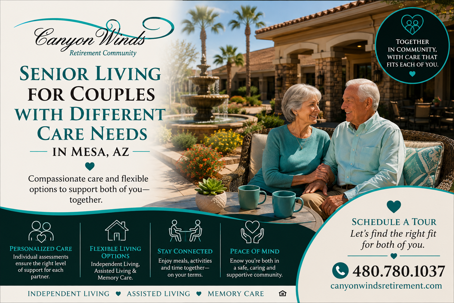 Mesa Senior Living for Couples With Different Care Needs